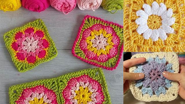 57+ How To Make A Granny Square With A Flower In The Middle