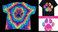 80+ Paw Print Tie Dye Pattern