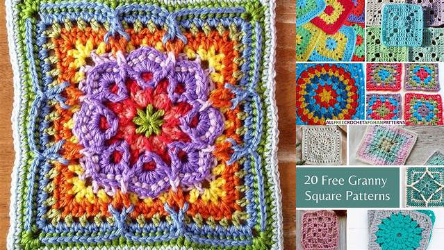 18+ Retro Granny Square Pattern Free