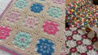 42+ Simple Crochet Flower Blanket Pattern Free Easy