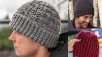 18+ Simple Free Knitting Patterns For Men's Hats On Straight Needles