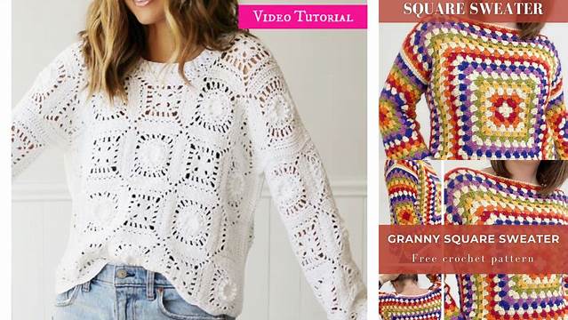 88+ Simple Granny Square Sweater Patterns Free Pdf For Beginners