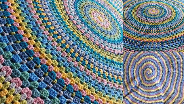 33+ Simple Round Crochet Blanket Pattern Free For Beginners