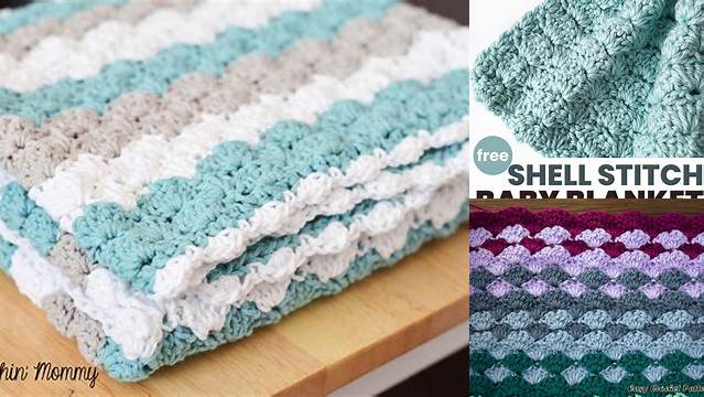 14+ Simple Shell Stitch Crochet Blanket Pattern Free For Beginners