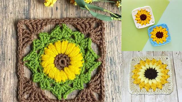 18+ Sunflower Granny Square Pattern Free Pdf