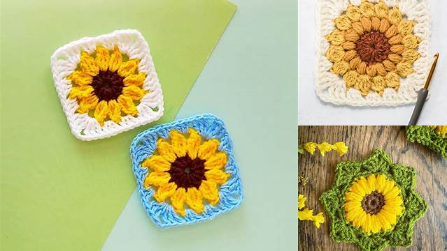 39+ Sunflower Granny Square Pattern Free