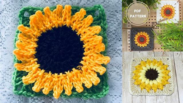 47+ Sunflower Granny Square Pattern Pdf Free Download