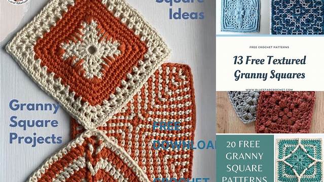 56+ Textured Granny Square Patterns Free