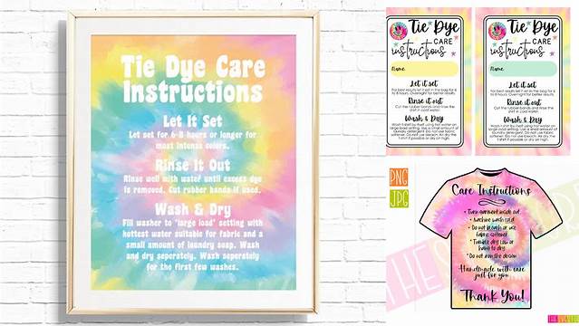 85+ Tie Dye Care Instructions Printable Free