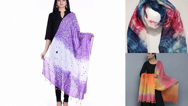 6+ Tie Dye Dupatta Designs