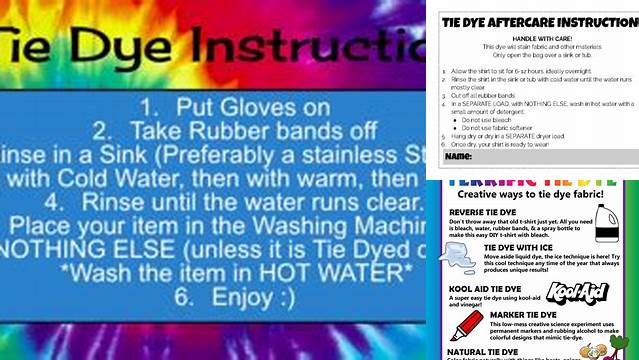 84+ Tie Dye Instructions After Care