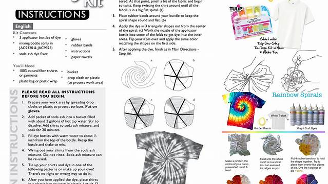 95+ Tie Dye Kit Instructions Pdf