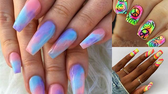 15+ Tie Dye Nail Designs