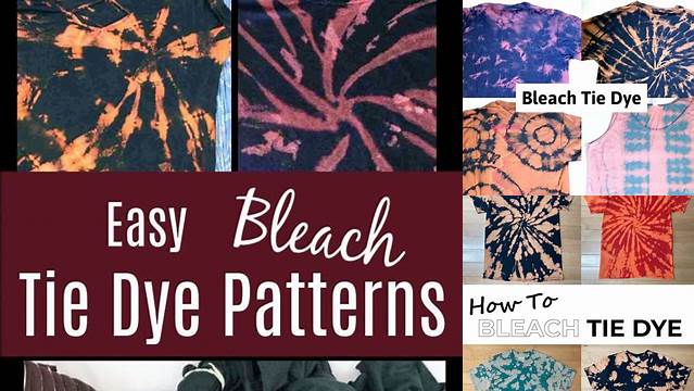 23+ Tie Dye Patterns For Bleach