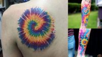 71+ Tie Dye Tattoo Ideas