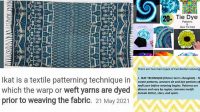 25+ To Create Patterns Weavers Tie And Dye Portions Of Weft Yarn