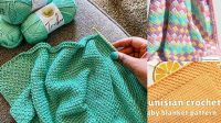 29+ Tunisian Crochet Baby Blanket Patterns Free For Beginners