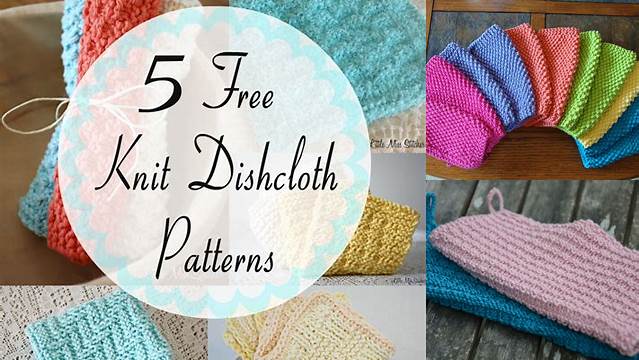 knitted dishcloth patterns free