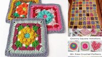 3+ Variegated Yarn Crochet Granny Square Patterns Free