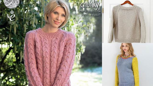 1150+ Free Knitting Patterns For Raglan Sleeve Sweaters