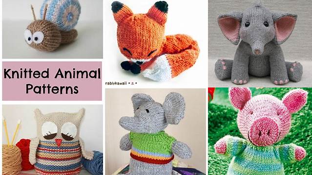 1177+ Free Knitting Patterns Of Animals