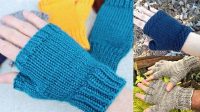 1447+ Simple Free Knitting Patterns For Men's Gloves On Two Needles