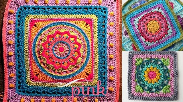 1554+ Mandala Granny Square Patterns Free