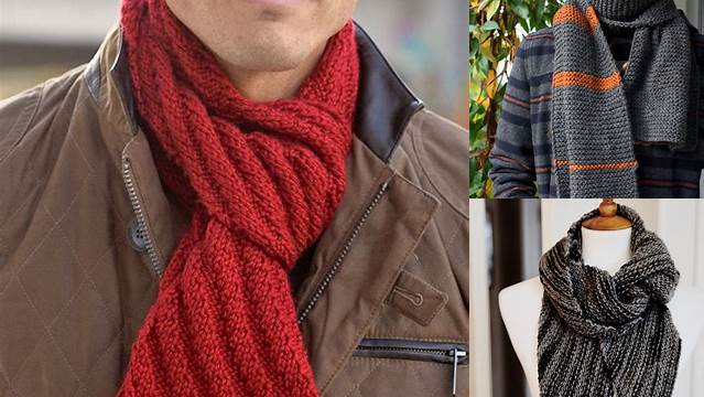 1574+ Free Knitting Patterns For Men's Scarves