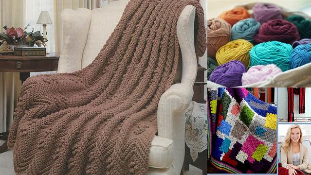 1731+ Easy Crochet Blanket Worsted Weight Yarn