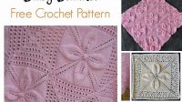 2591+ Free Knitting Pattern Leaf Square Baby Blanket