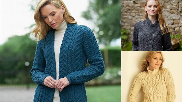 2594+ Free Knitting Pattern Aran Sweater