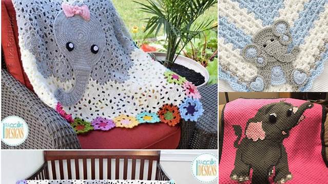 3002+ Crochet Baby Blanket Elephant Pattern