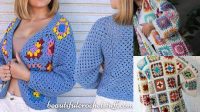 3052+ Granny Square Jacket Free Pattern For Beginners