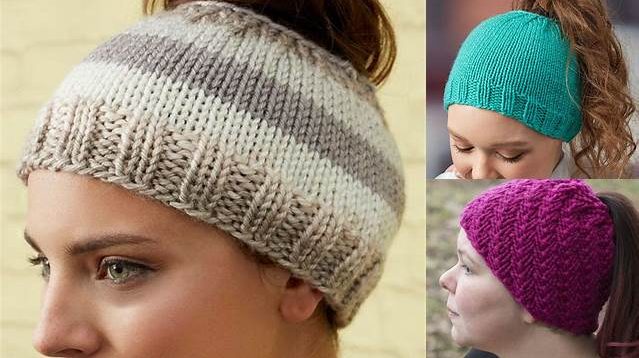 3138+ Free Knitting Pattern For Ponytail Hat