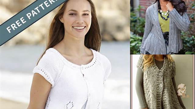 3224+ Free Knitting Pattern Swing Cardigan