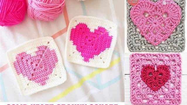 345+ Heart Granny Square Pattern Free