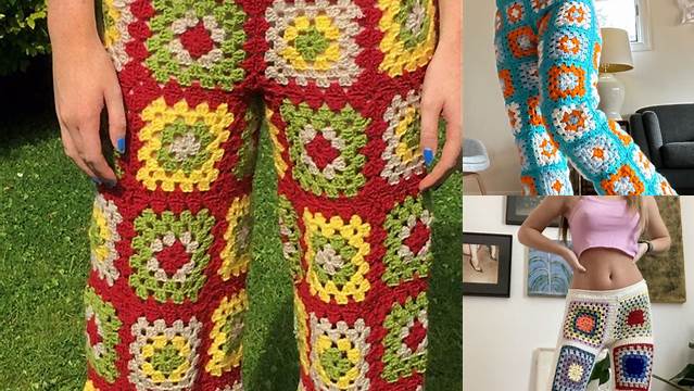 3521+ Granny Square Pattern Pants