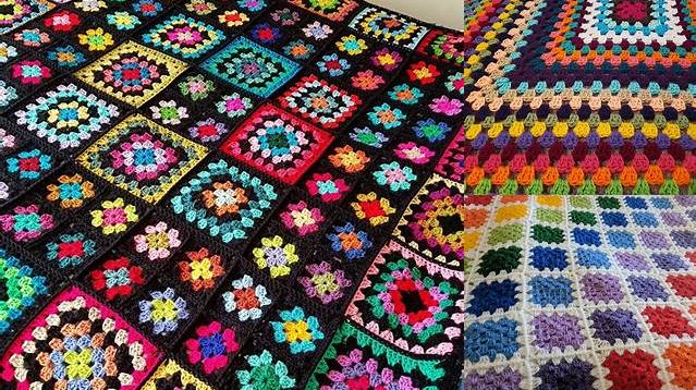 3588+ One Big Granny Square Blanket Patterns