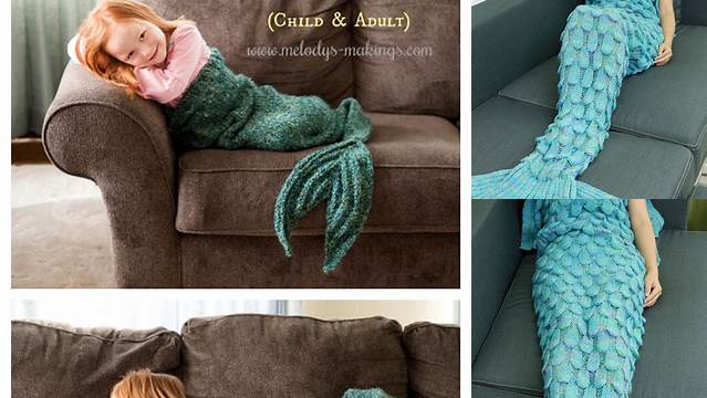 3972+ Free Knitting Pattern For Mermaid Tail Blanket