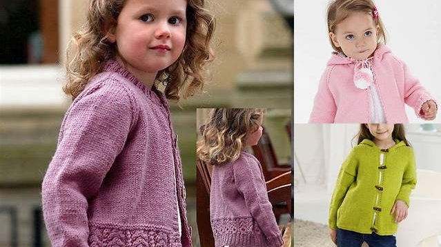 4104+ Free Knitting Patterns For Children's Hooded Cardigans