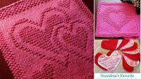 4107+ Free Knitting Patterns For Valentine Dishcloths