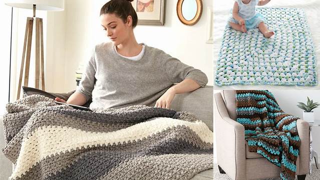 4520+ Bernat Blanket Yarn Crochet Patterns Easy Free