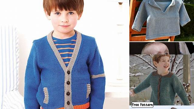 4537+ Free Knitting Pattern Boys Cardigan