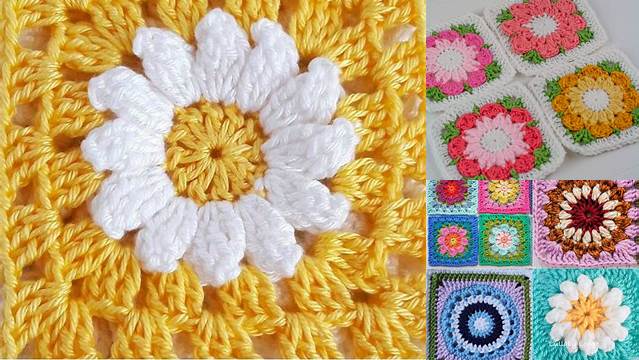 4621+ Flower Granny Square Pattern Free Uk