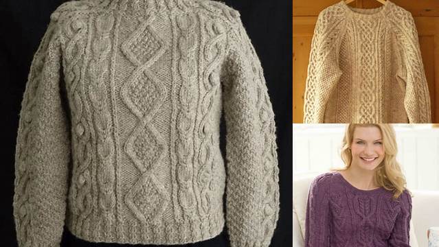 5081+ Free Knitting Pattern Aran Sweater