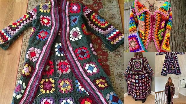 5091+ Boho Granny Square Jacket Pattern