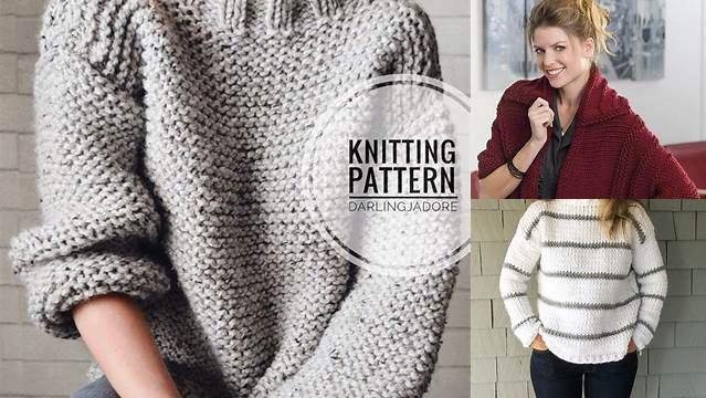 5188+ Free Knit Sweater Pattern Bulky Yarn