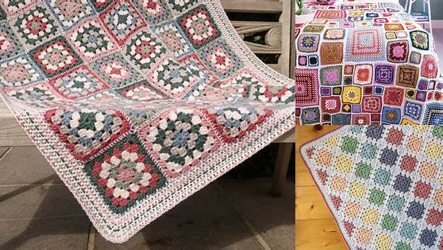 5224+ Granny Square Blanket Knitting Pattern