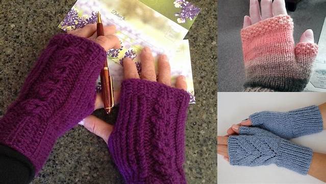 5332+ Knitting Fingerless Gloves With Two Needles