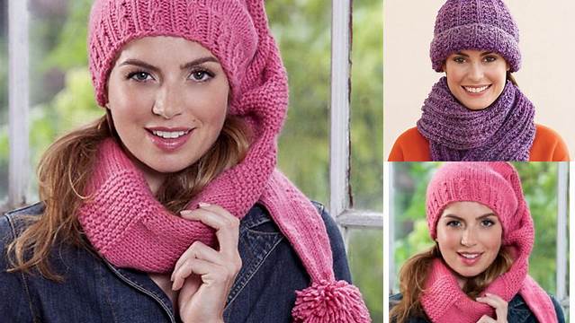 5551+ Ravelry Free Knitting Pattern For Hat With Scarf Attached